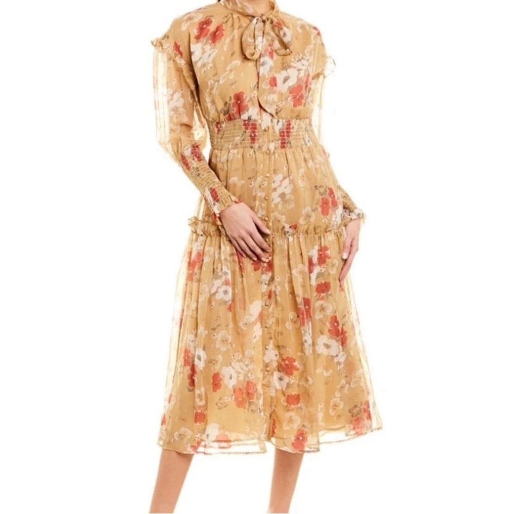 Walter Baker Chiffon Artur Midi Dress Women’s Size Small NEW Boho